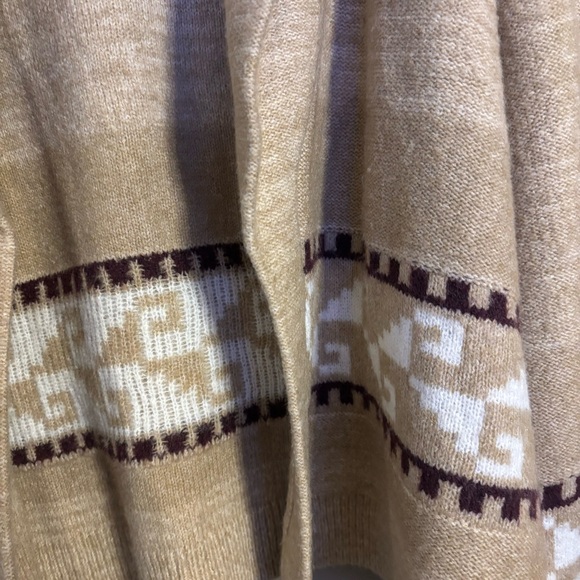 Lucky Brand Women's Beige Southwestern Aztec Shawl Collar Cardigan Size L - Picture 5 of 7